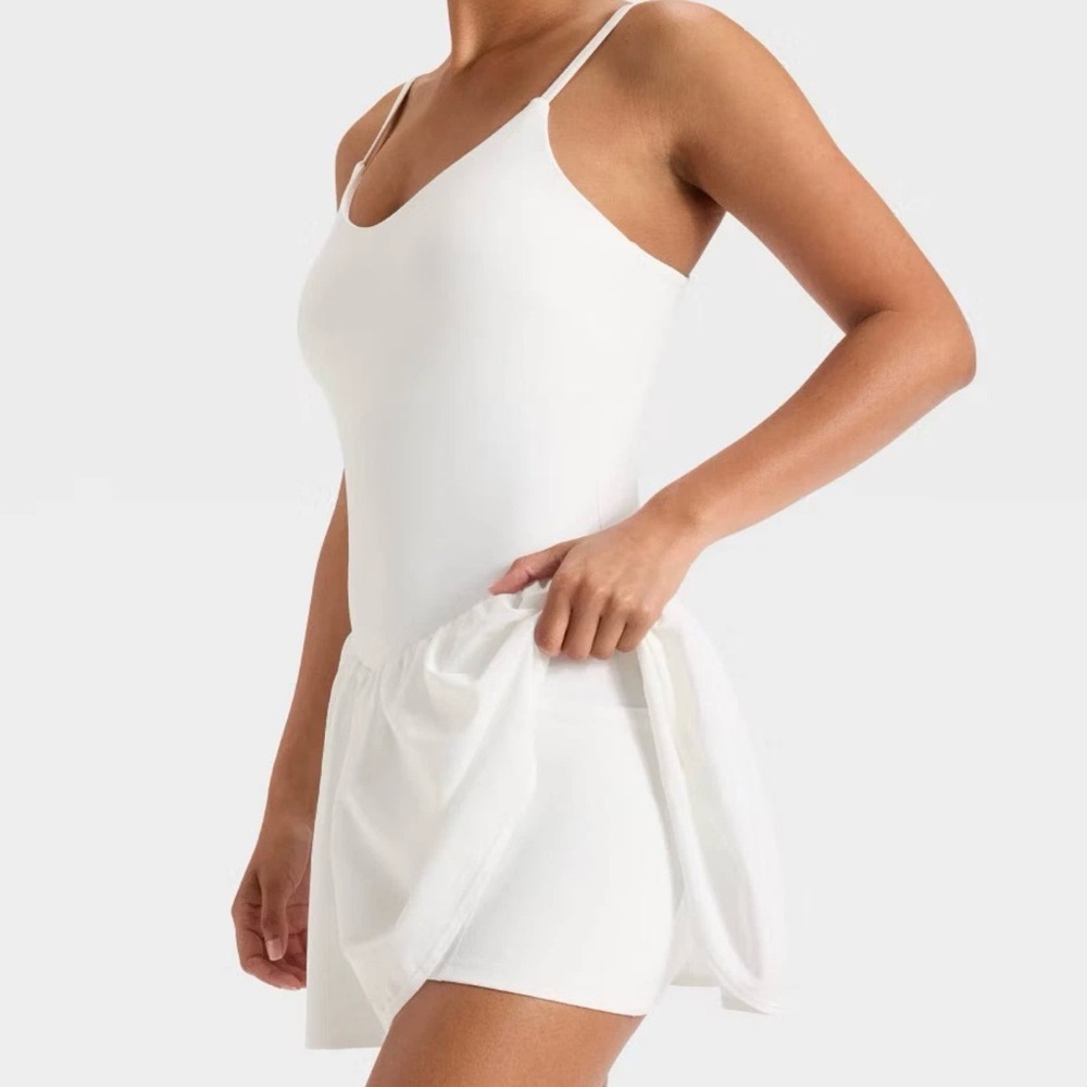 JoyLab White athletic Dress-Built in shorts